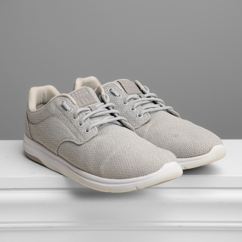 Travis Mathew Daily Knit Sz 11 Heather Grey Sneakers Golf Athleisure Minimalist